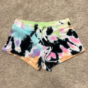 So Nikki tie dye terry shorts